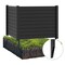 Outdoor PVC Privacy Screens Fence Panels with 20 Inch Long Stakes